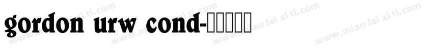 gordon urw cond字体转换